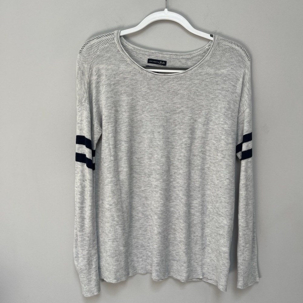 American Eagle Outfitters Soft Knit Top in Light Gray